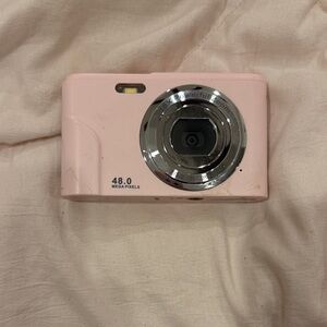 Amazon Pink Camera with Silver Detailing